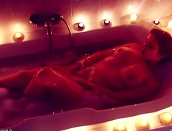 Alixia busch video take a sexy hot bath, red hair and sexy body, with big boobs.
