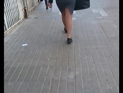 Sexy fat ass girl walking
