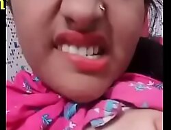 Desi Indian teen girl making her defoliate Video for her boyfriend
