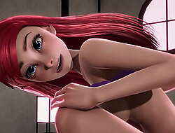 Redheaded Little Mermaid Ariel gets creampied underscore from Jasmine - Disney Porn